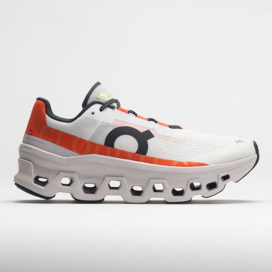 On Cloudmonster Men's  Undyed White/Flame